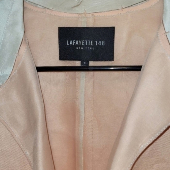 Lafayette 148 New York Lapal Linen Blazer Womens Size Small - Picture 3 of 5